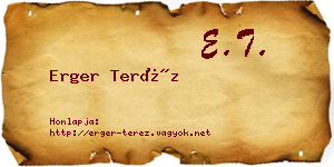 Erger Teréz névjegykártya